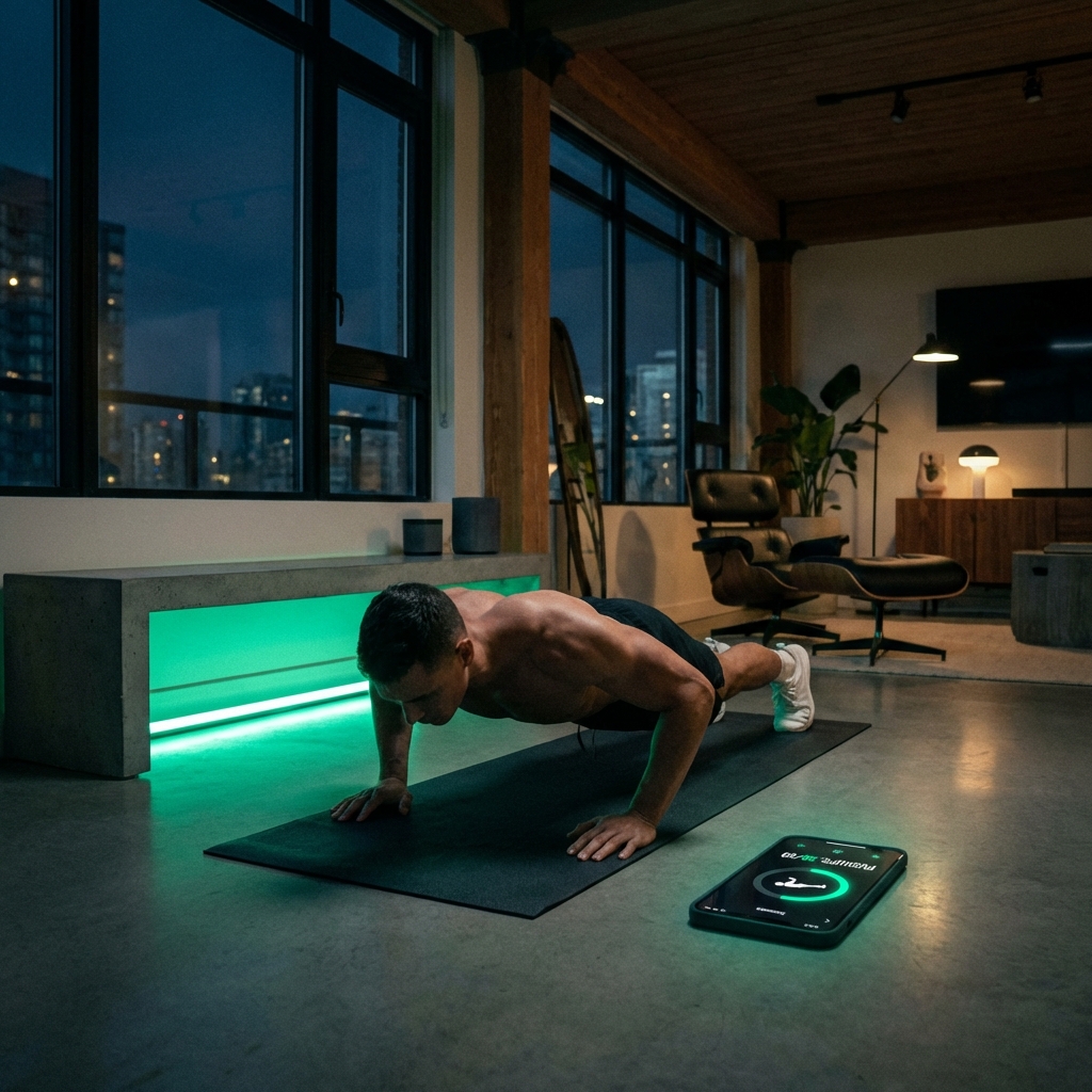 Athlete working out
